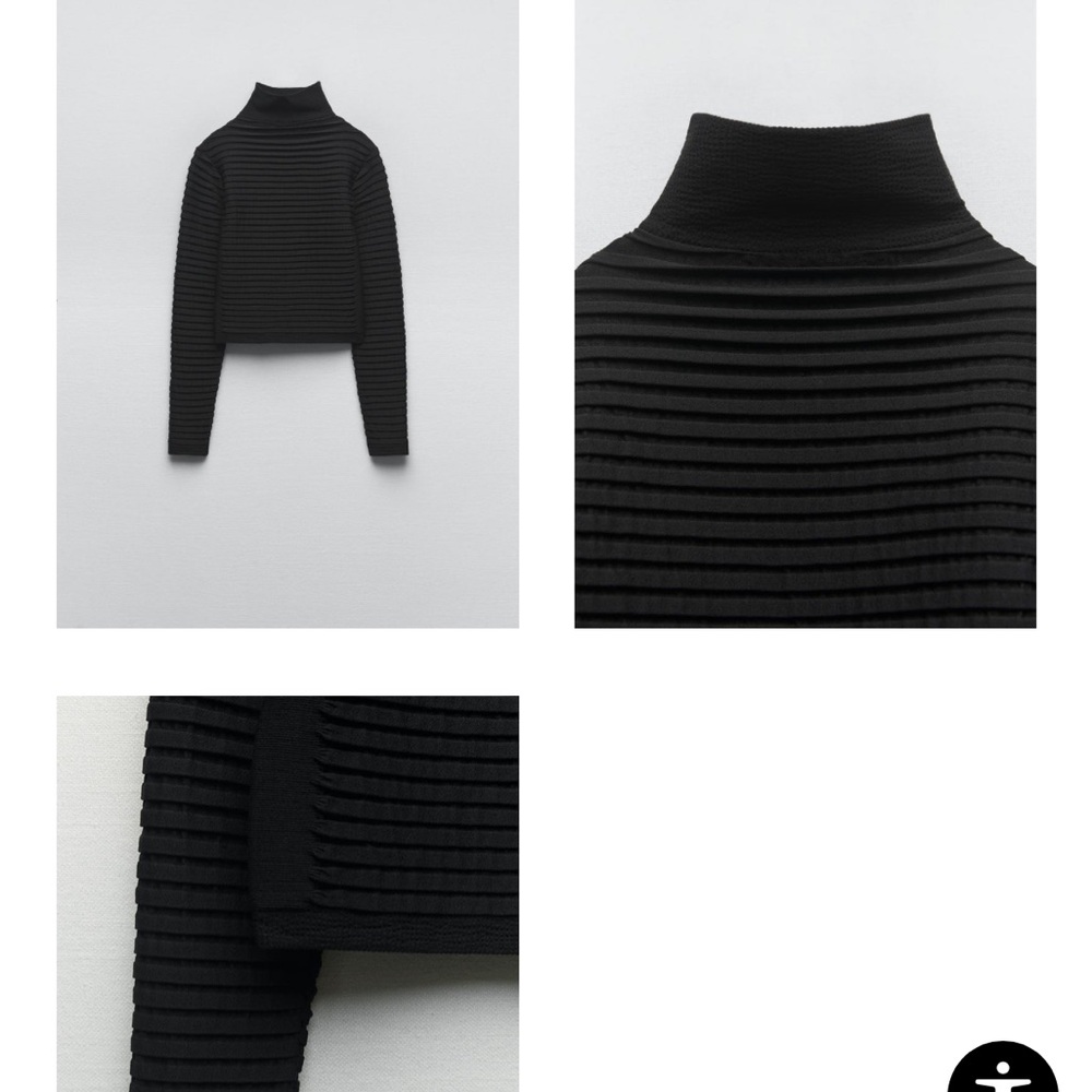Zara Seamless Textured Cropped Top - Picture 3 of 5